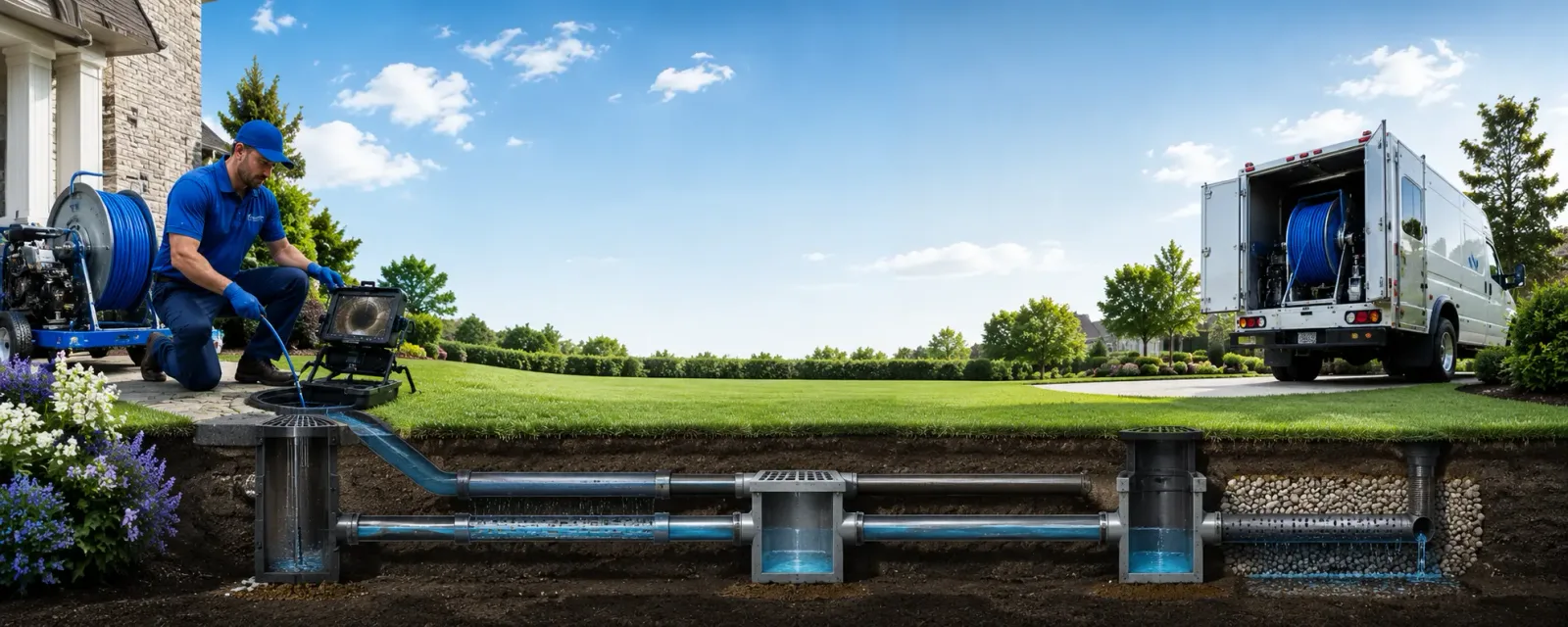 Outdoor drain cleaning information for London, WV